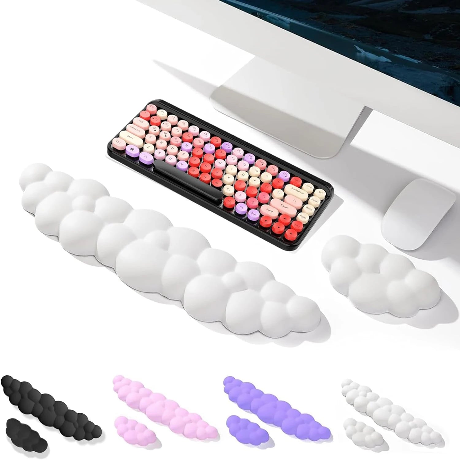 Keyboard & Mouse Cloud Wrist Pad
